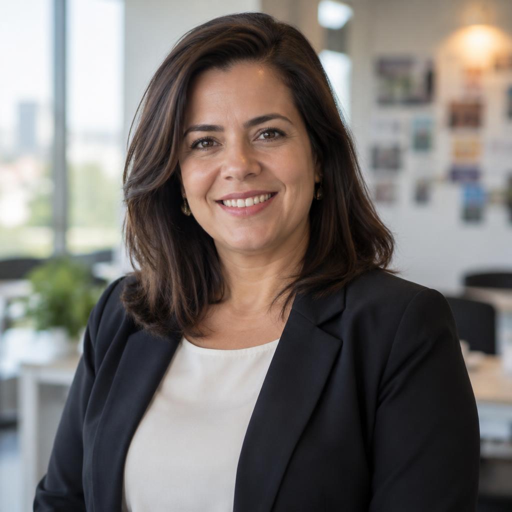 Retrato de Bianca Galvão, diretora de marketing.