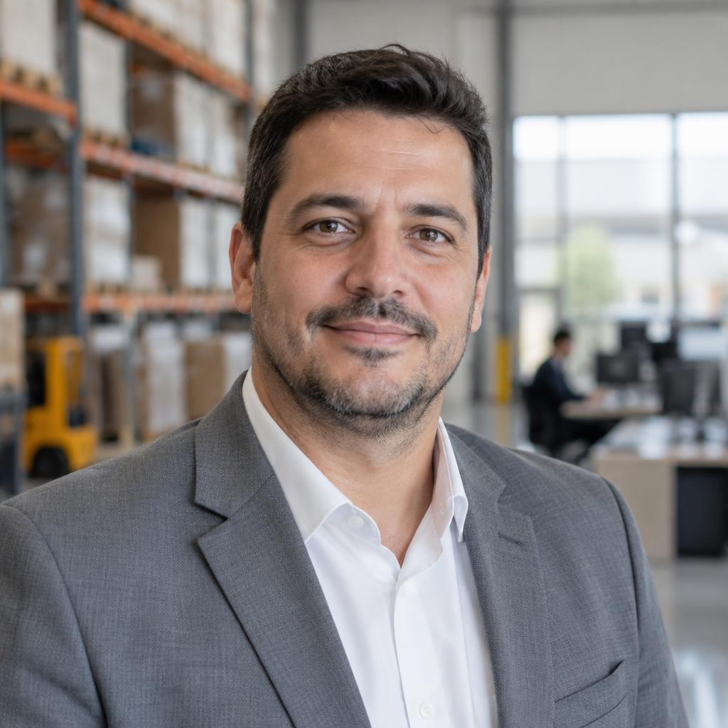 Retrato de Rodrigo Salas, profissional de supply chain.